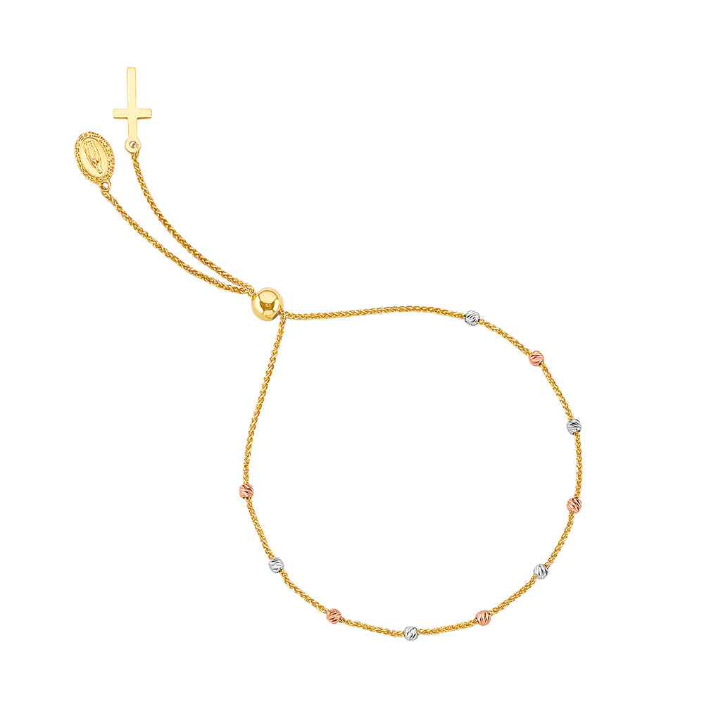 14K 3C Ball Friendship Bracelet