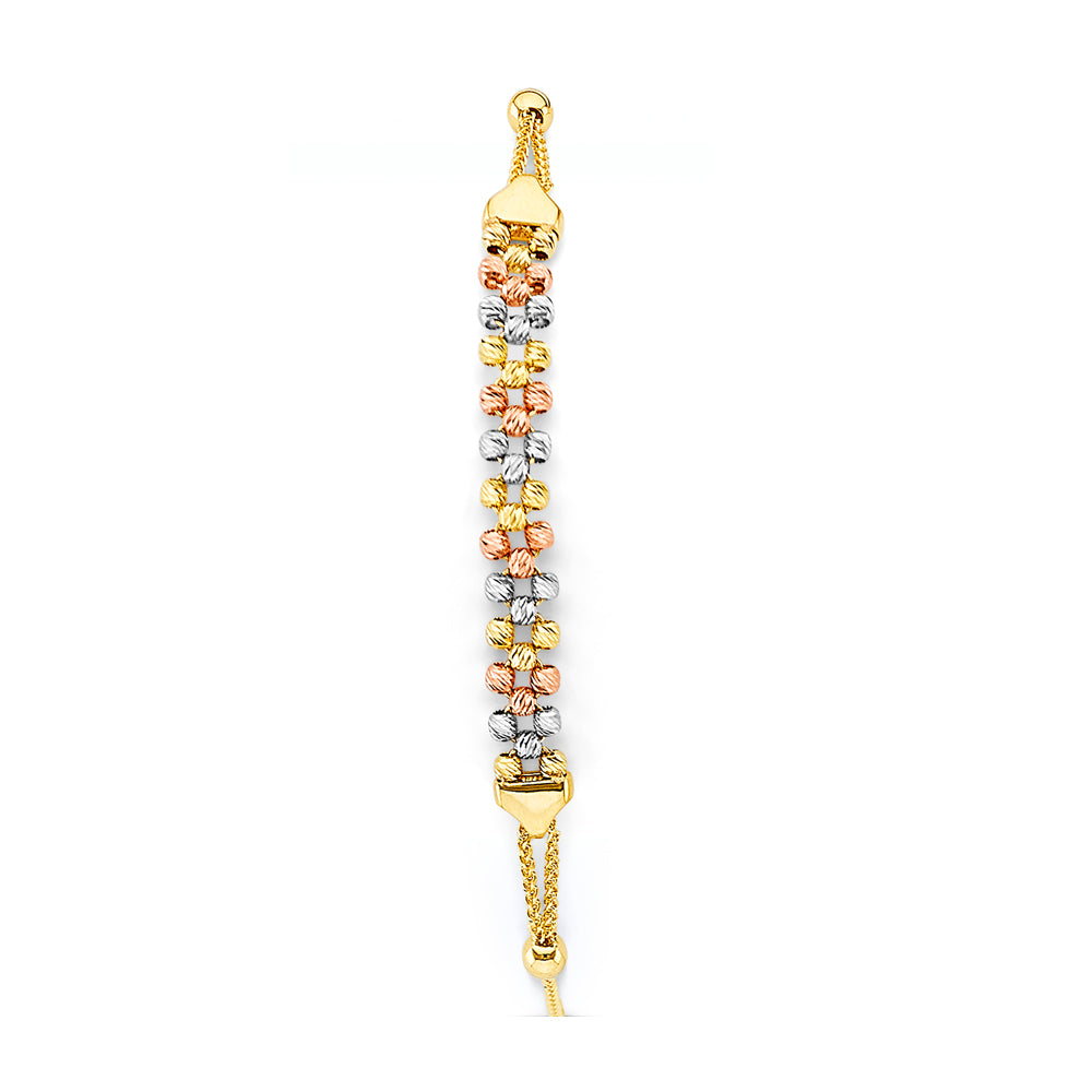14K 3C Ball Friendship Bracelet