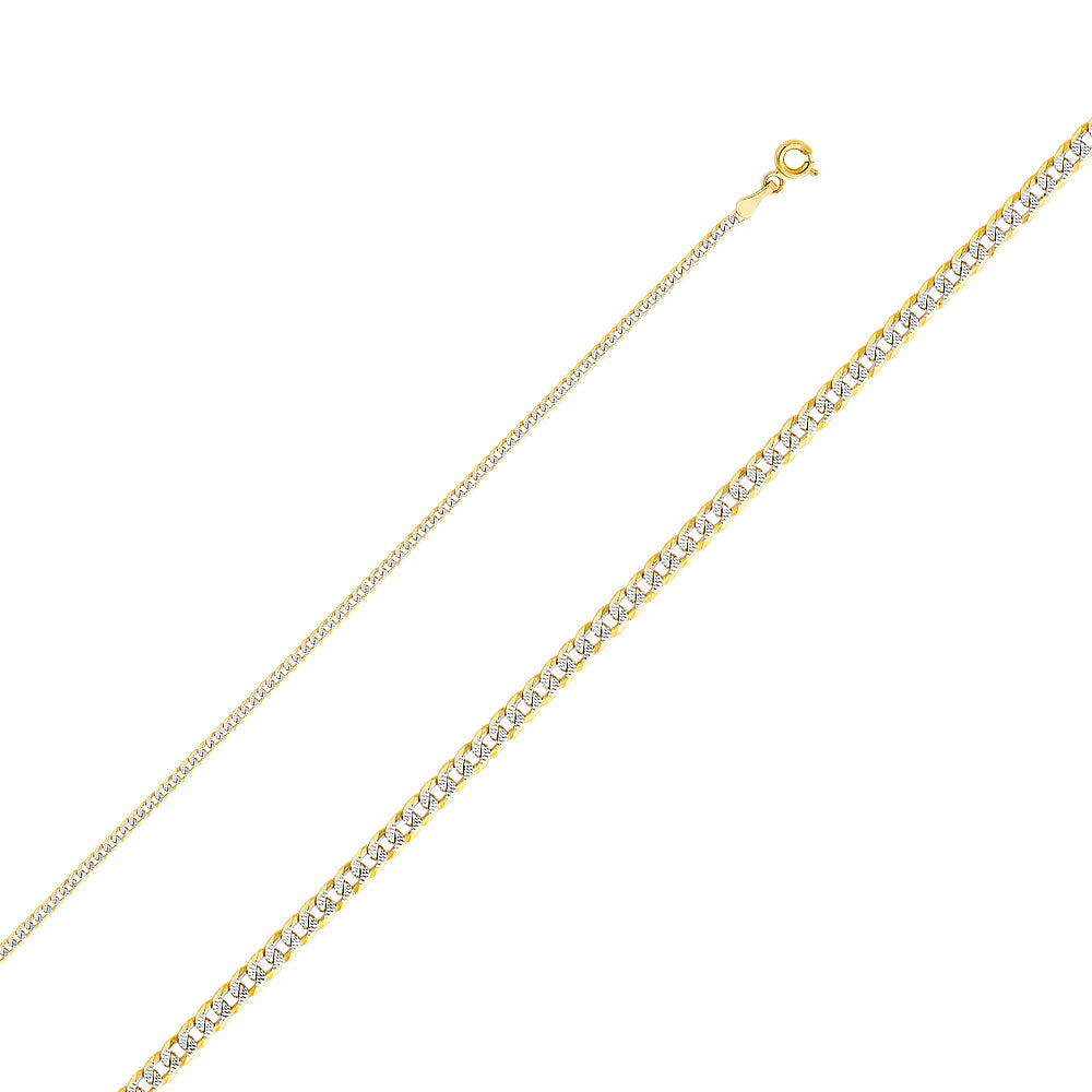 14KY 2.2mm Cuban WP Chain CH-0130