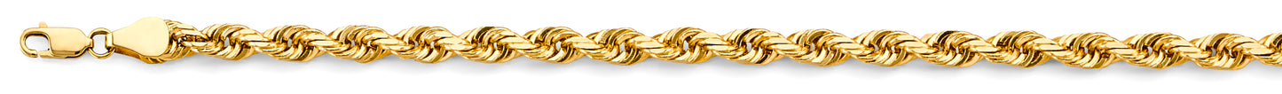 14KY Solid Rope 6mm Chain