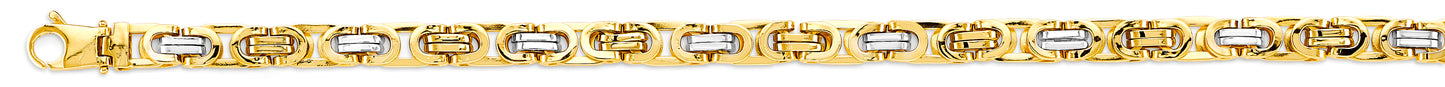 14K 2T 6.5mm Hollow Flat Byzantine Chain