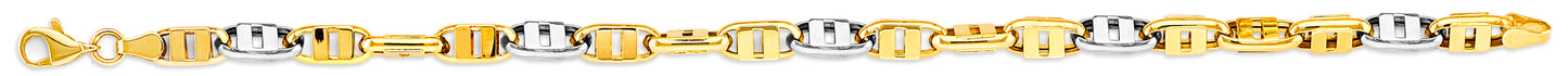 14K 2T 5mm Hollow Double Anchor Chain