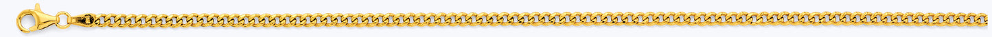 14KY 3.0mm Hollow Miami Cuban Chain