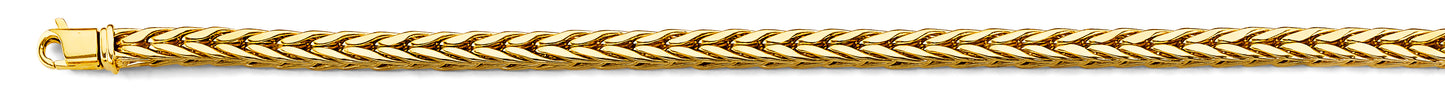 14KY 4.5mm Hollow Square Franco Chain