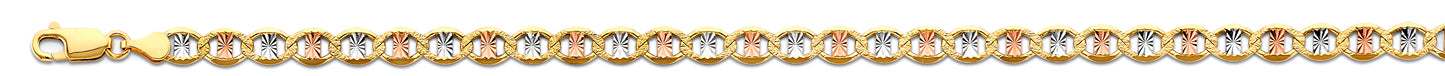 14K 3C 5.4mm Flat Mariner Star DC Chain