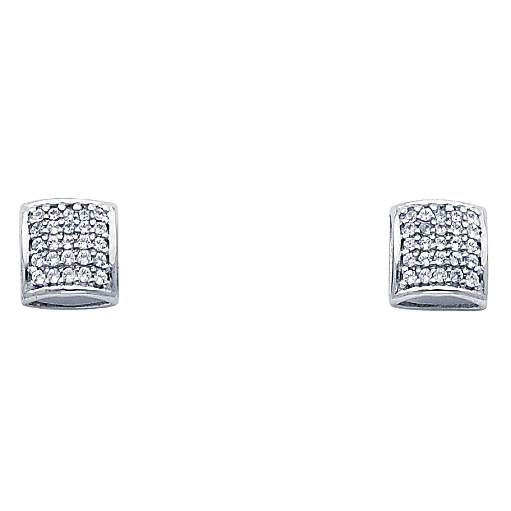 14KW Fancy CZ Earrings (ER316W)