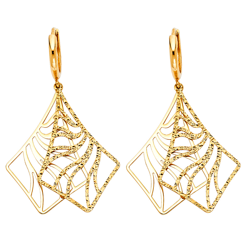 14KY Fancy Hanging Earrings (ER486)