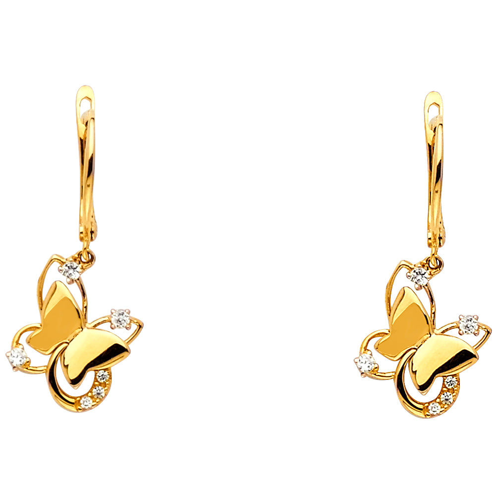 14KY Butterfly Earrings