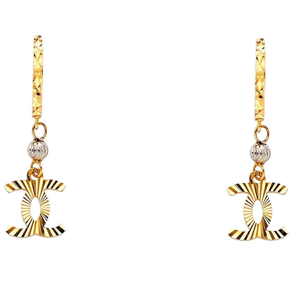 14KY DC Fancy Hanging Earrings