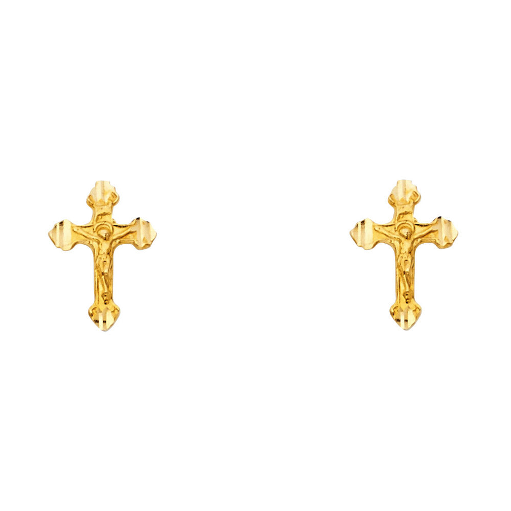 14KY Small Cross Post Earrings