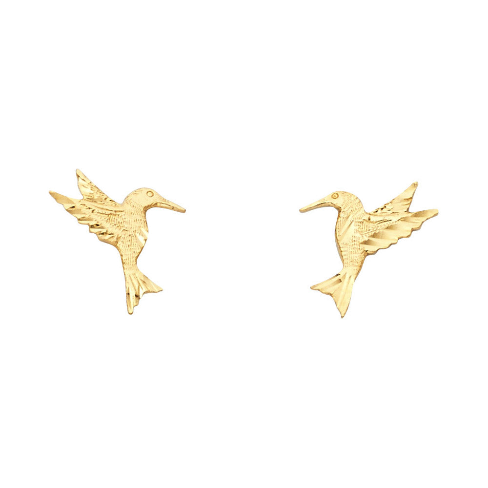 14KY Small Hummingbird Post Earrings