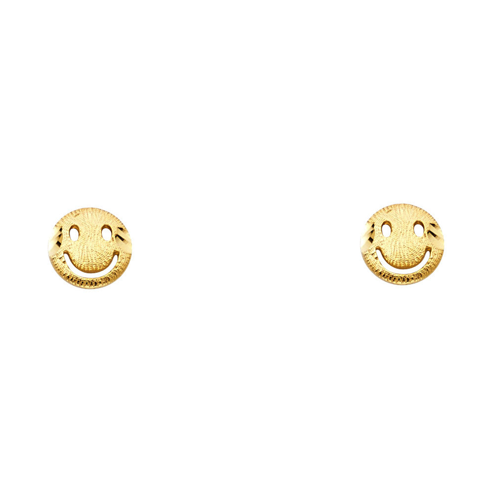 14KY Small Smile Post Earrings