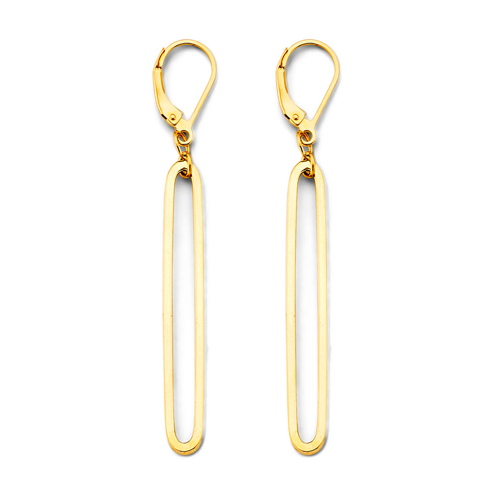14KY Paperclip Earrings with Leverback