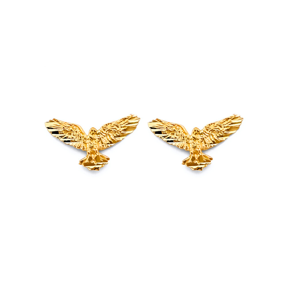 14KY Eagle Push-Back Earrings