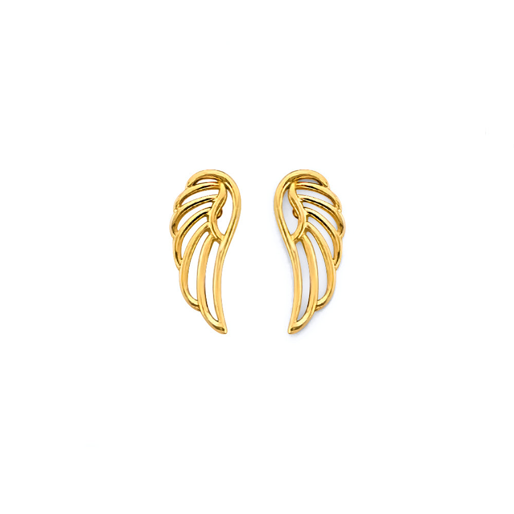 14KY Wing Push Back Earrings