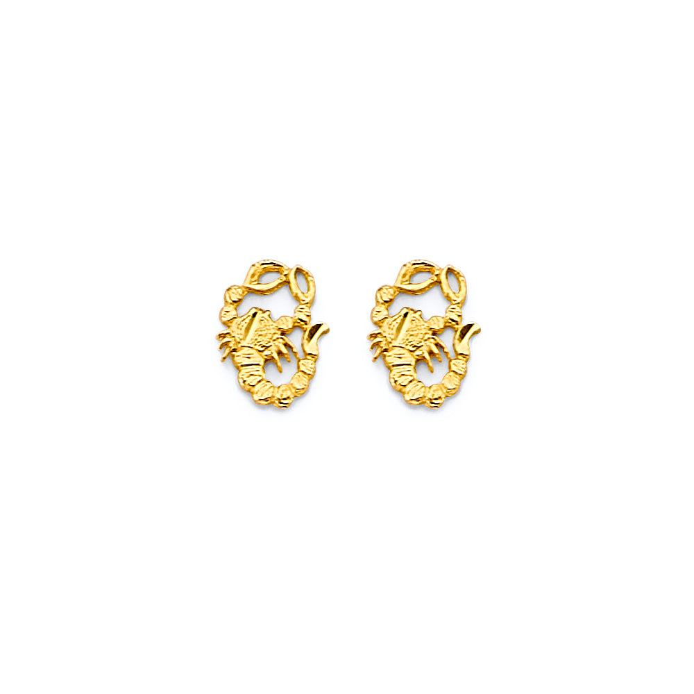 14KY Scorpion Push-Back Earrings