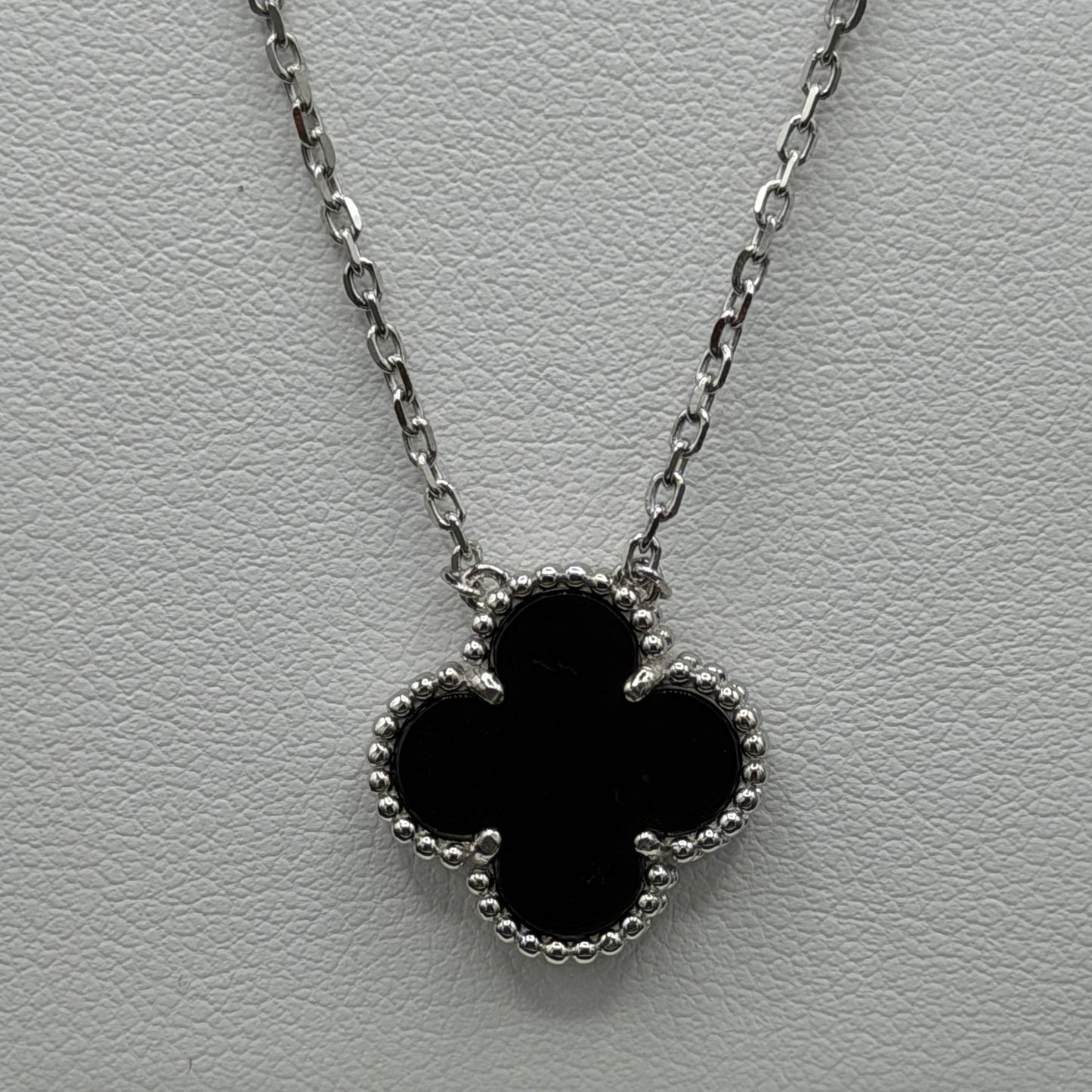 Black Clover Sterling Silver Necklace