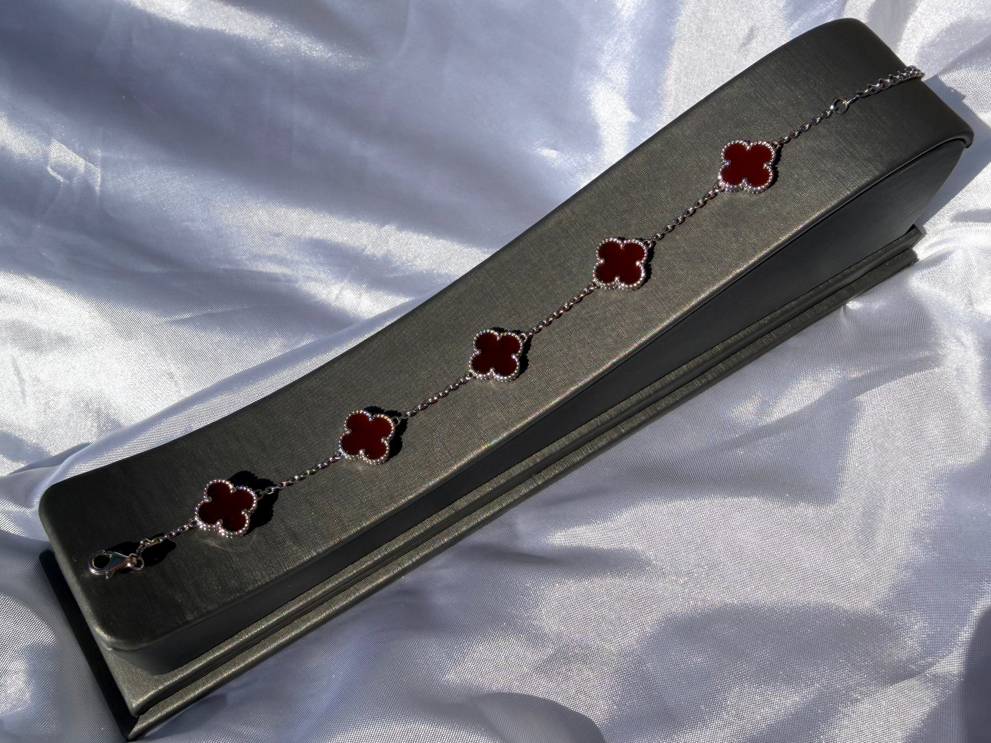 Red Clover Sterling Silver Bracelet