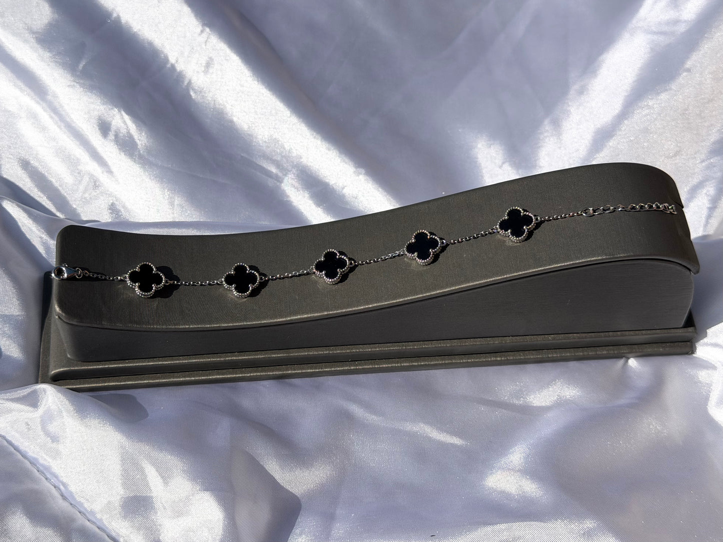 Black Clover Sterling Silver Bracelet