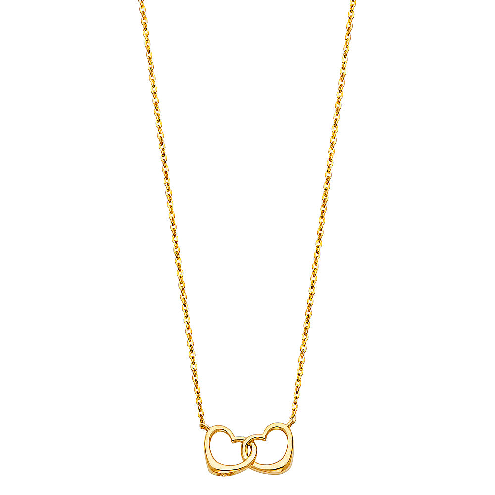 14KY Together Heart Necklace