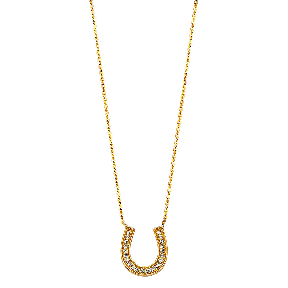 14KY Horseshoe Necklace