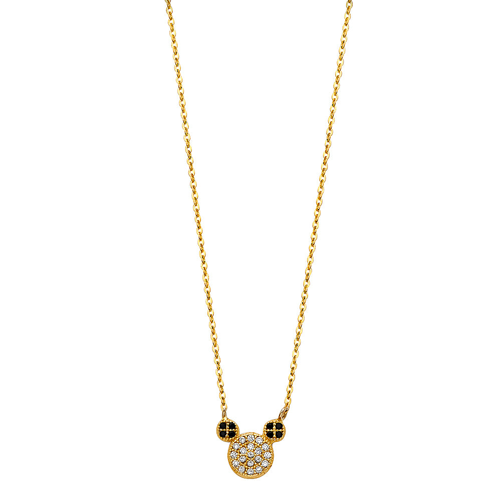 14KY Mouse Necklace