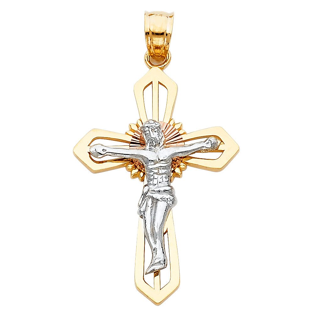 14K 3C Crucifix Cross