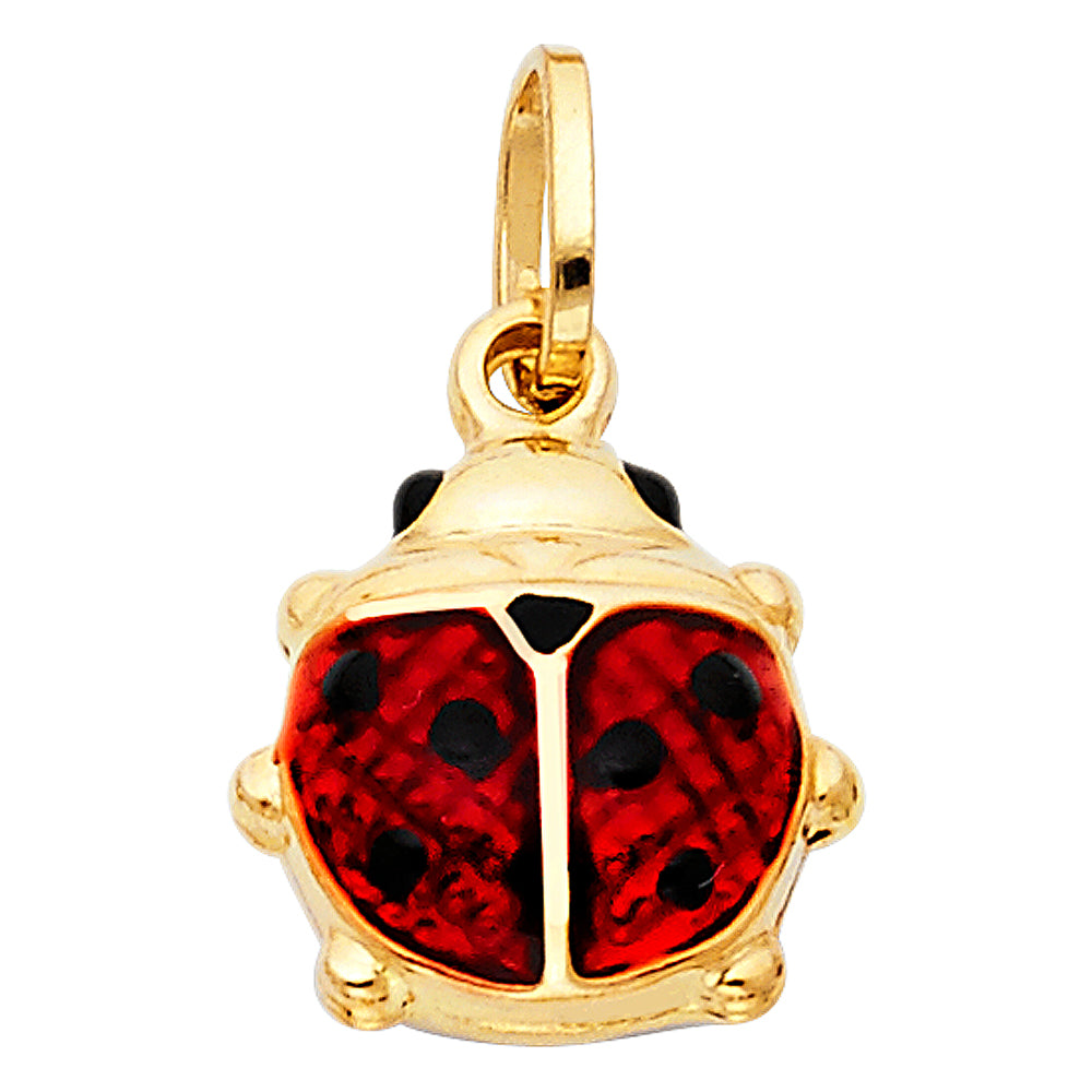 14KY Hollow Enamel Pendant