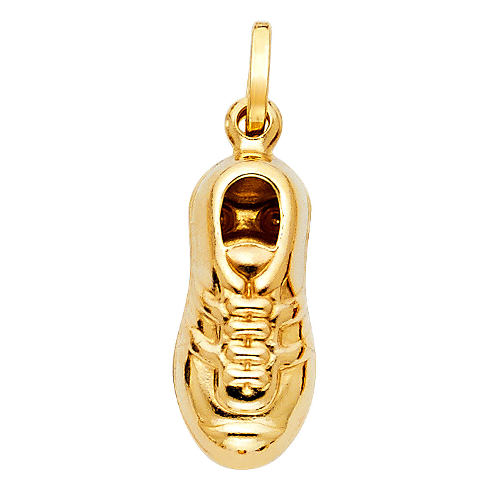 14KY Hollow Sneaker Shoe Pendant