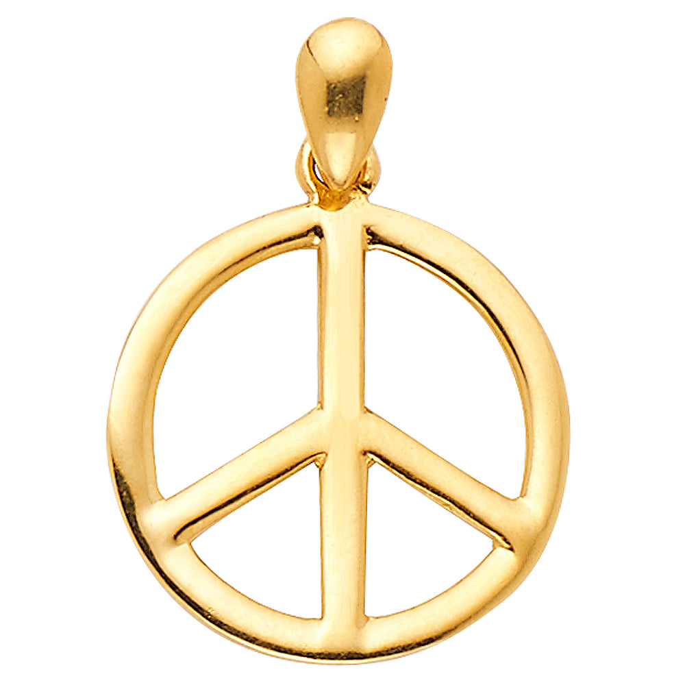 14KY Peace Pendant