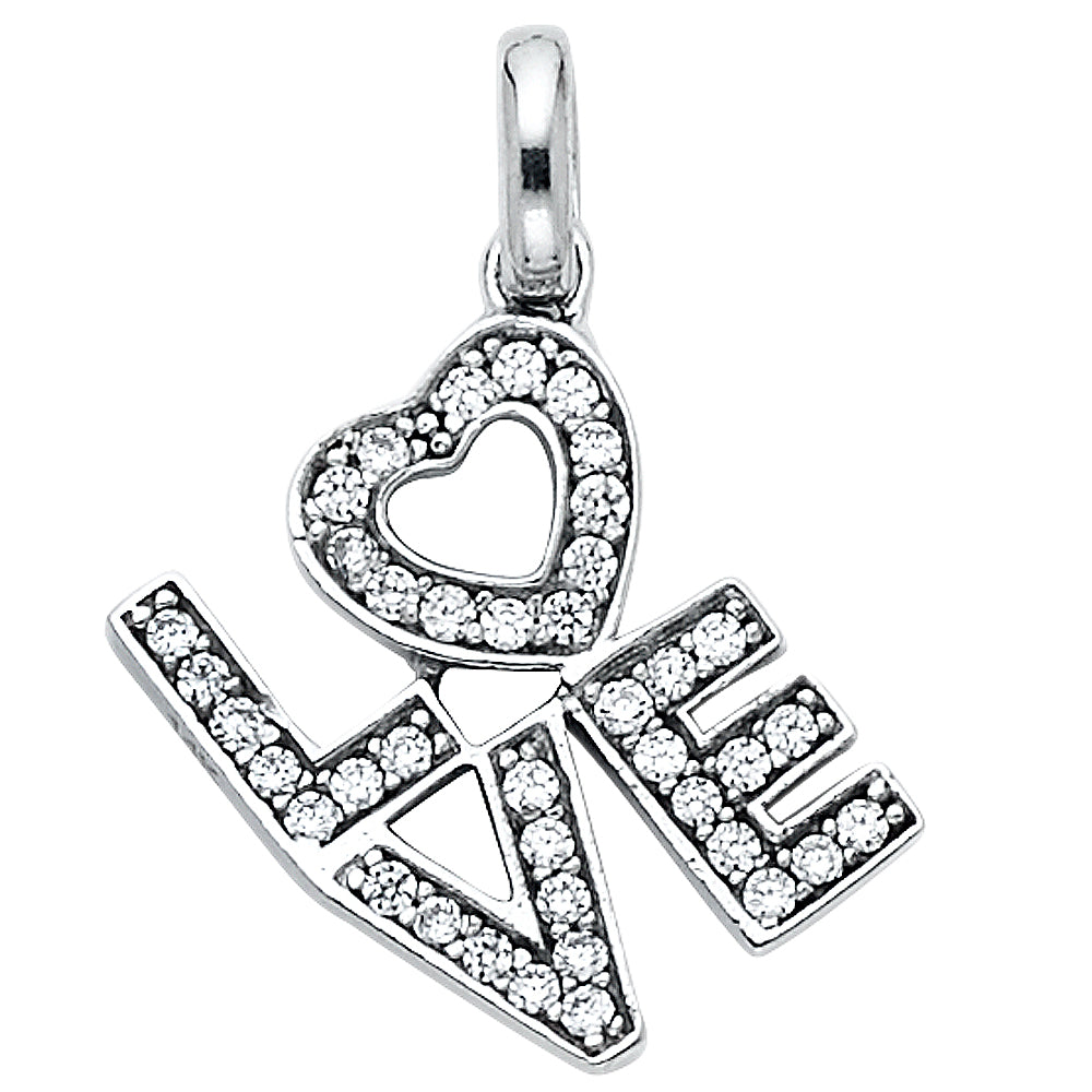 14KW Love Pendant
