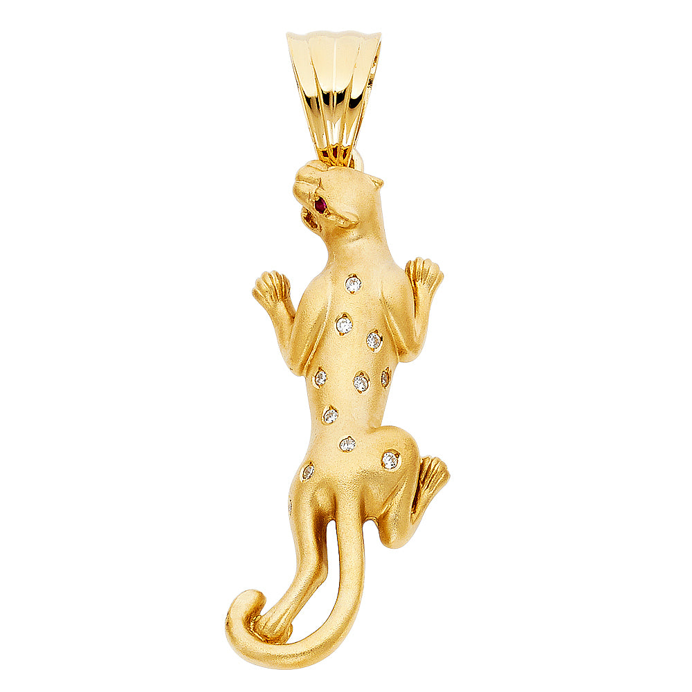 14KY CZ Puma Pendant