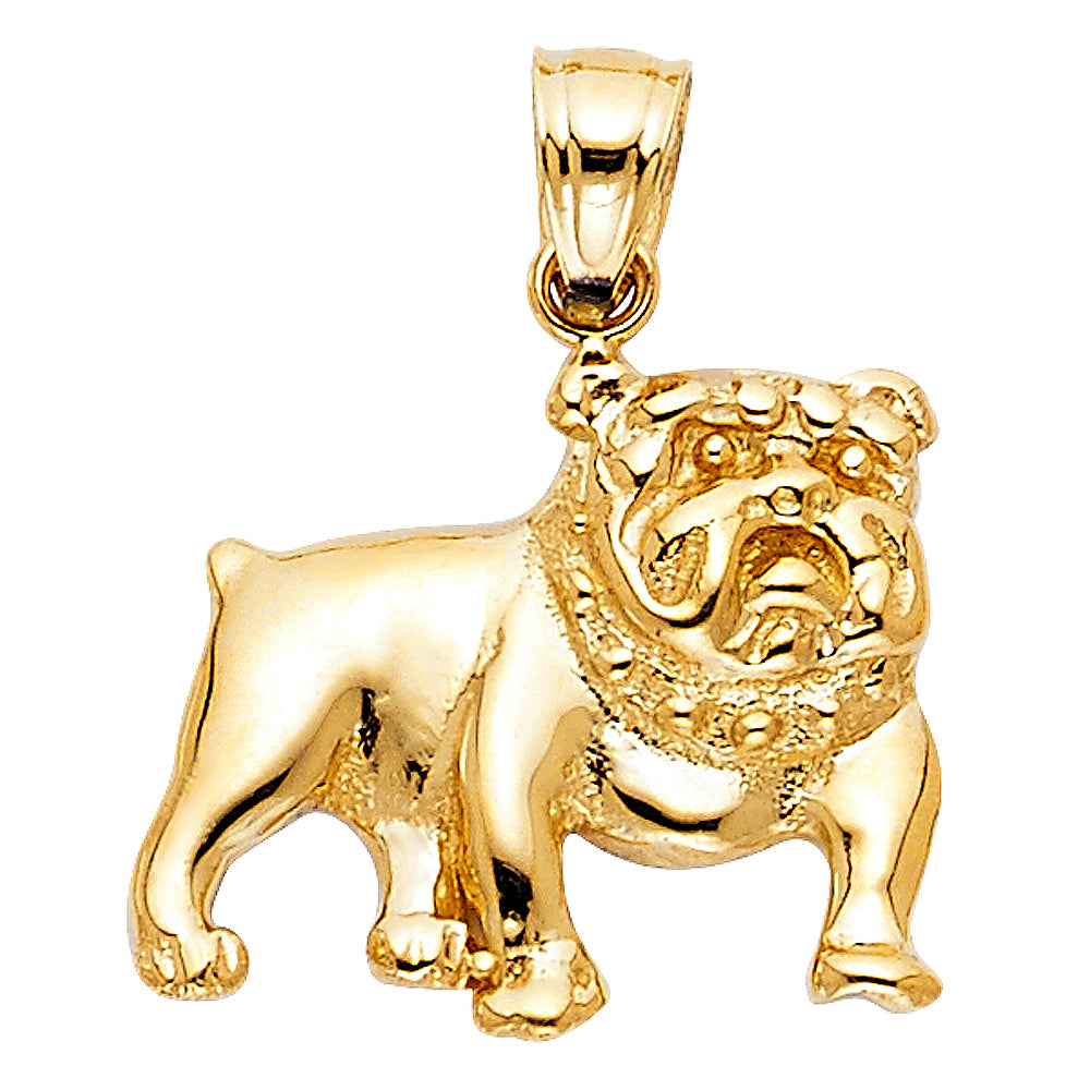 14KY Bulldog Pendant