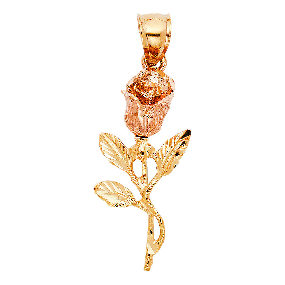 14K 2T Rose Pendant