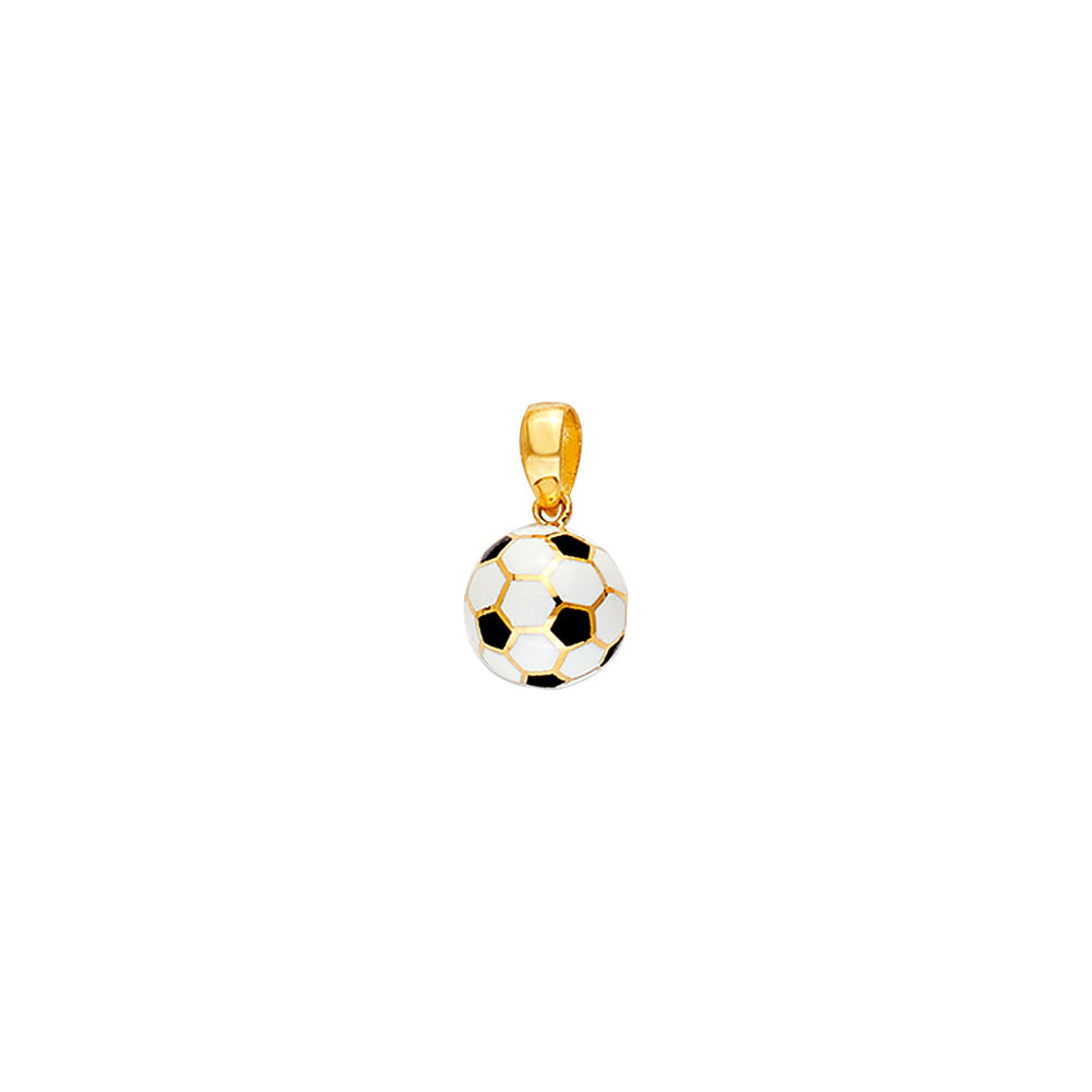 14KY 9mm Enamel Soccer Ball