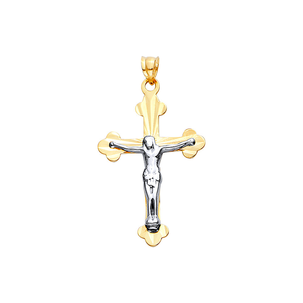 14K 2T DC Crucifix Cross with Jesus