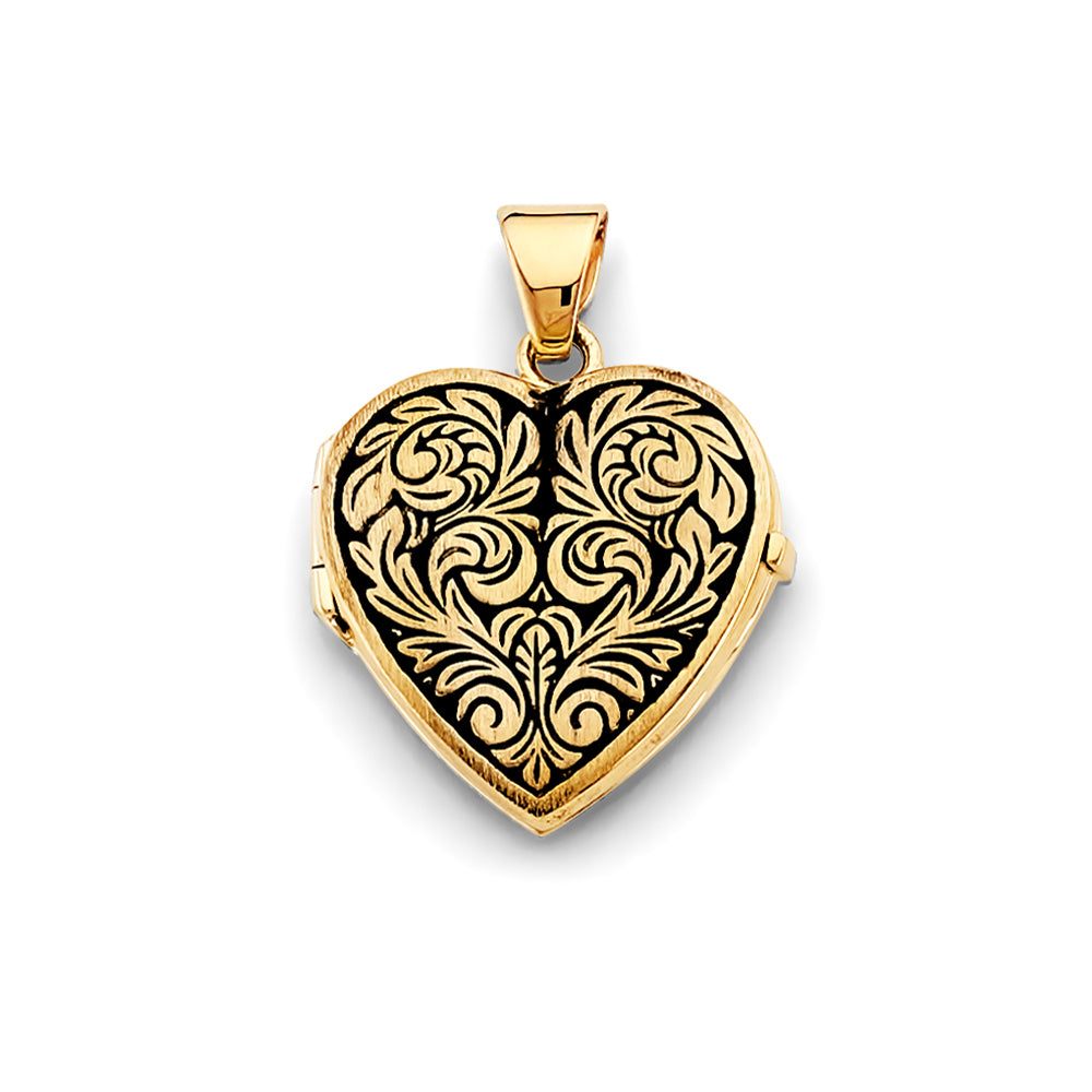 14KY Heart Locket Pendant