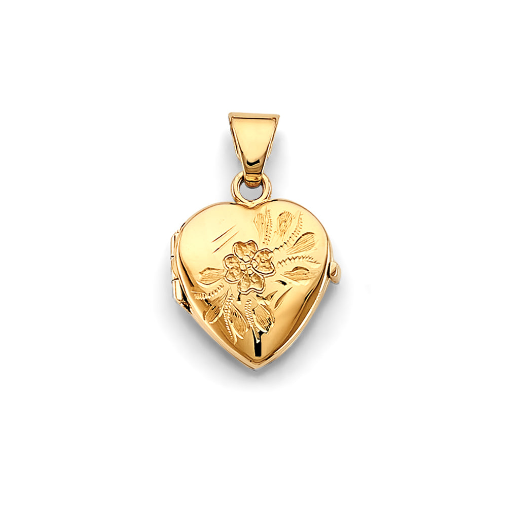 14KY Heart Locket Pendant