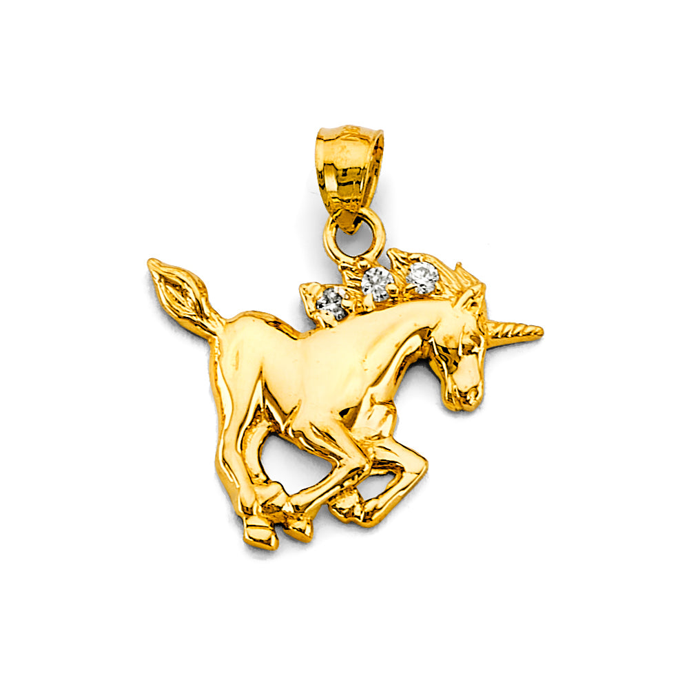 14KY Unicorn Pendant