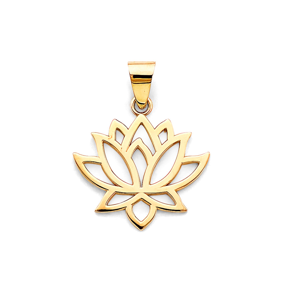 14KY Lotus Flower Pendant