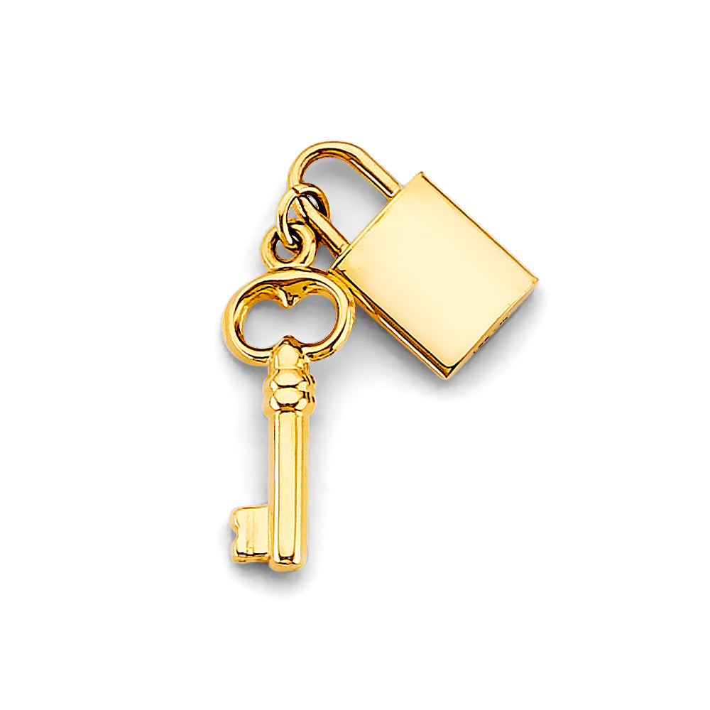 14KY Lock & Key Pendant