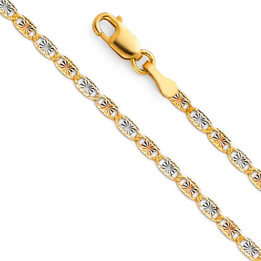 14K 3C 2.1mm Valentino DC Chain