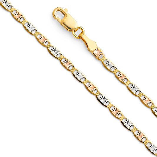 14K 3C 2.1mm Valentino Chain