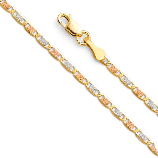 14K 3C 2.1mm Valentino Chain
