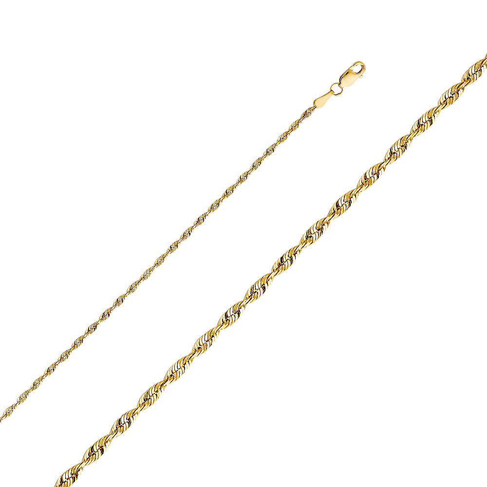 14KY 2.3mm Rope Chain