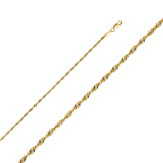 14KY 2.3mm Rope Chain