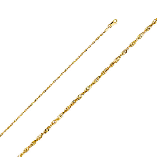14KY 1.9mm Rope Chain
