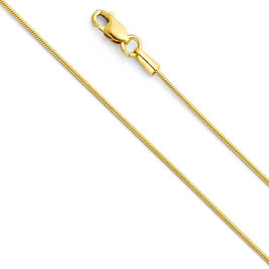 14KY 0.8mm Round Snake Chain