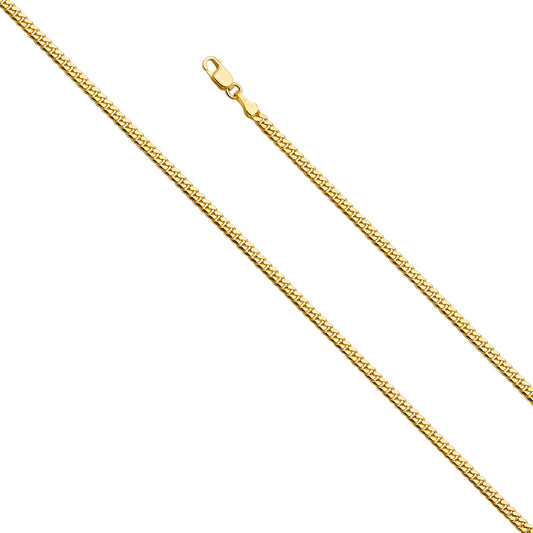 14KY 2.6mm Solid Miami Cuban 080