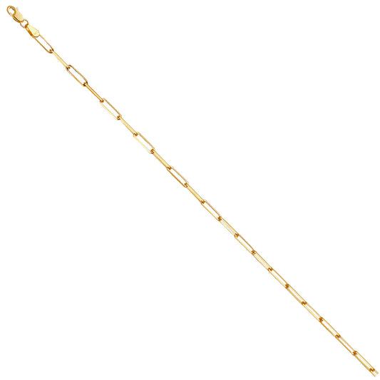 14KY 2.7mm Triangle DC Paperclip Chain